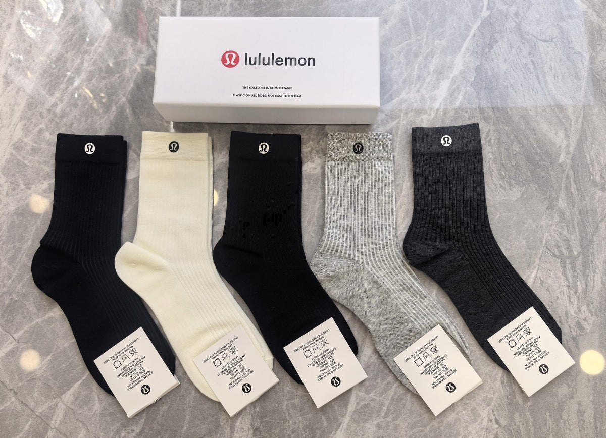 Lululemon neutral small cuff emblem crew socks - view 3