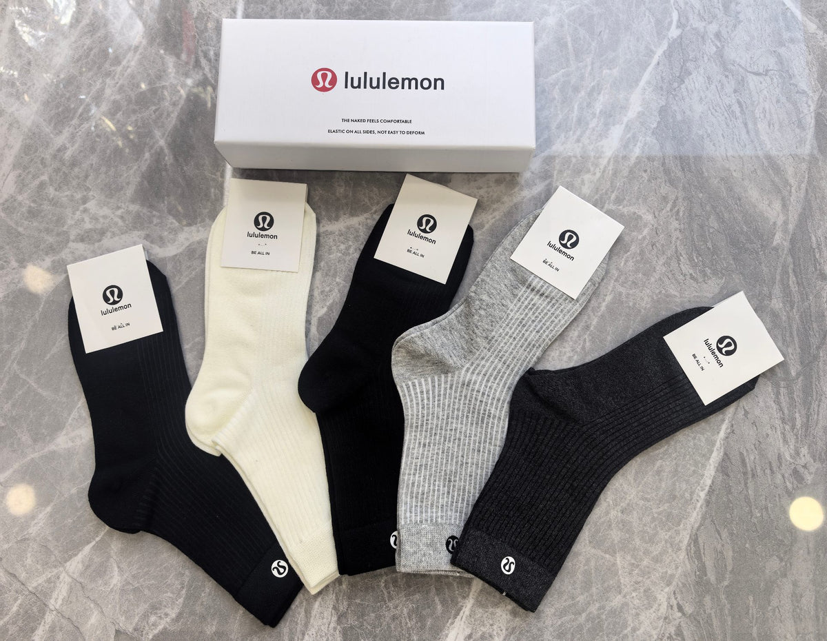 Lululemon neutral small cuff emblem crew socks - view 2