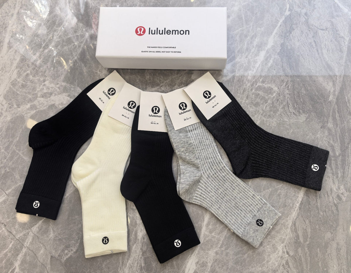 Lululemon neutral small cuff emblem crew socks - view 4