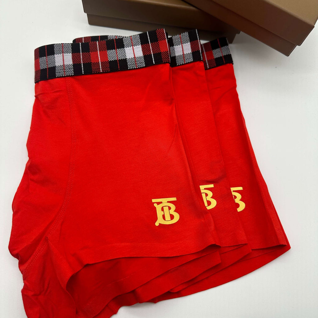 Burberry red check waist tb boxer briefs - view 3