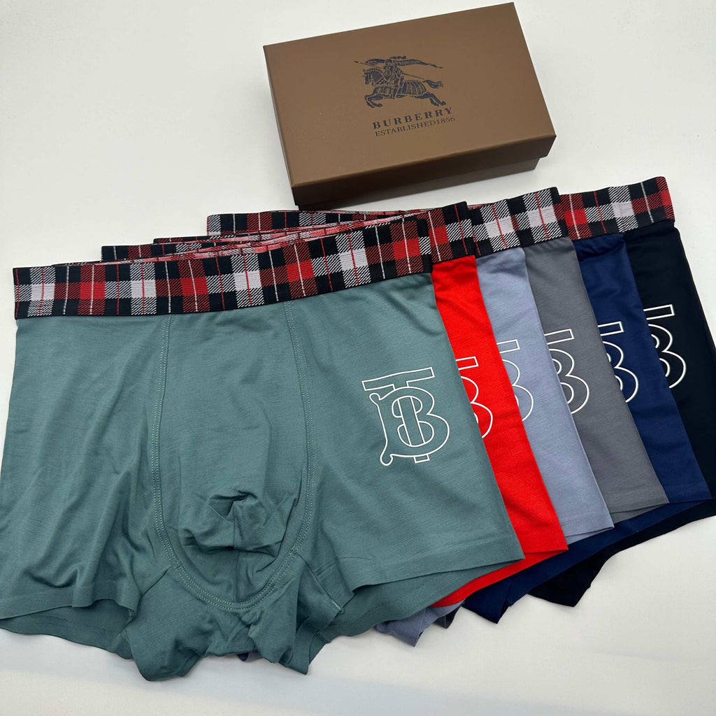 Burberry red check outline tb boxer briefs - view 3