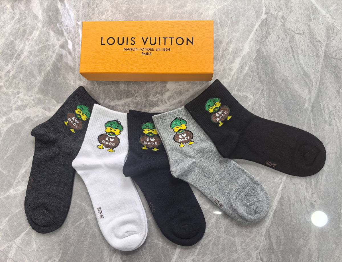 Louis Vuitton colorful character motif crew socks, image 2