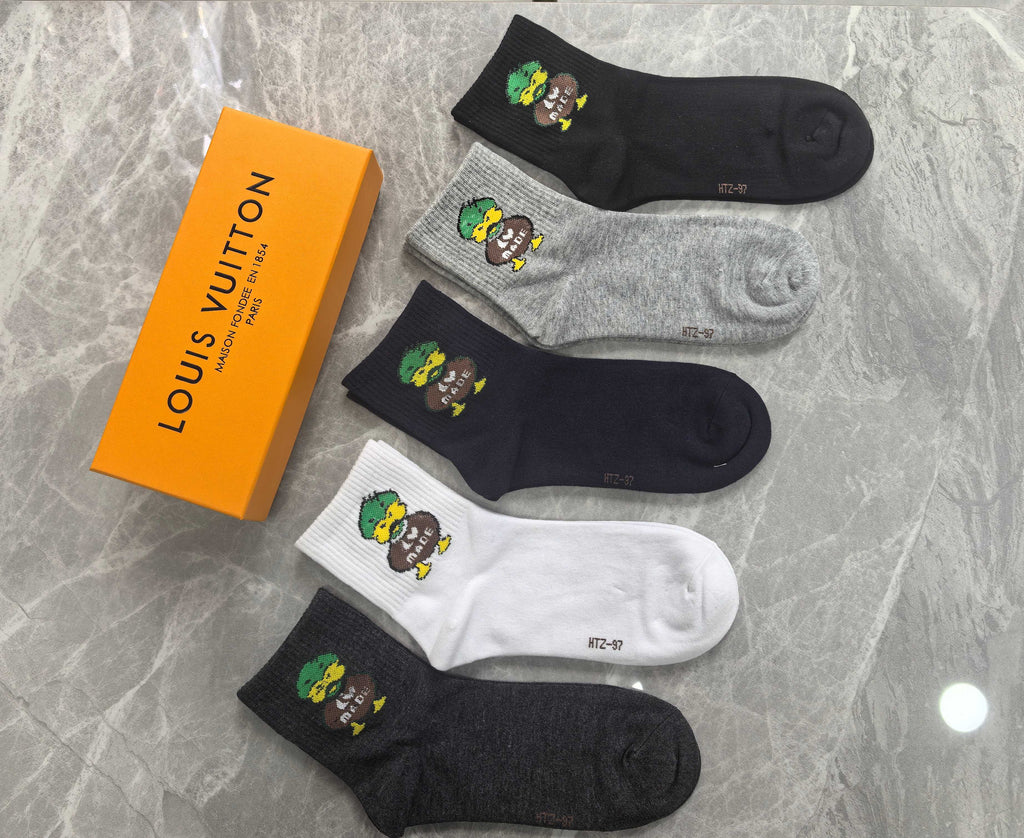 Louis Vuitton colorful character motif crew socks, image 4