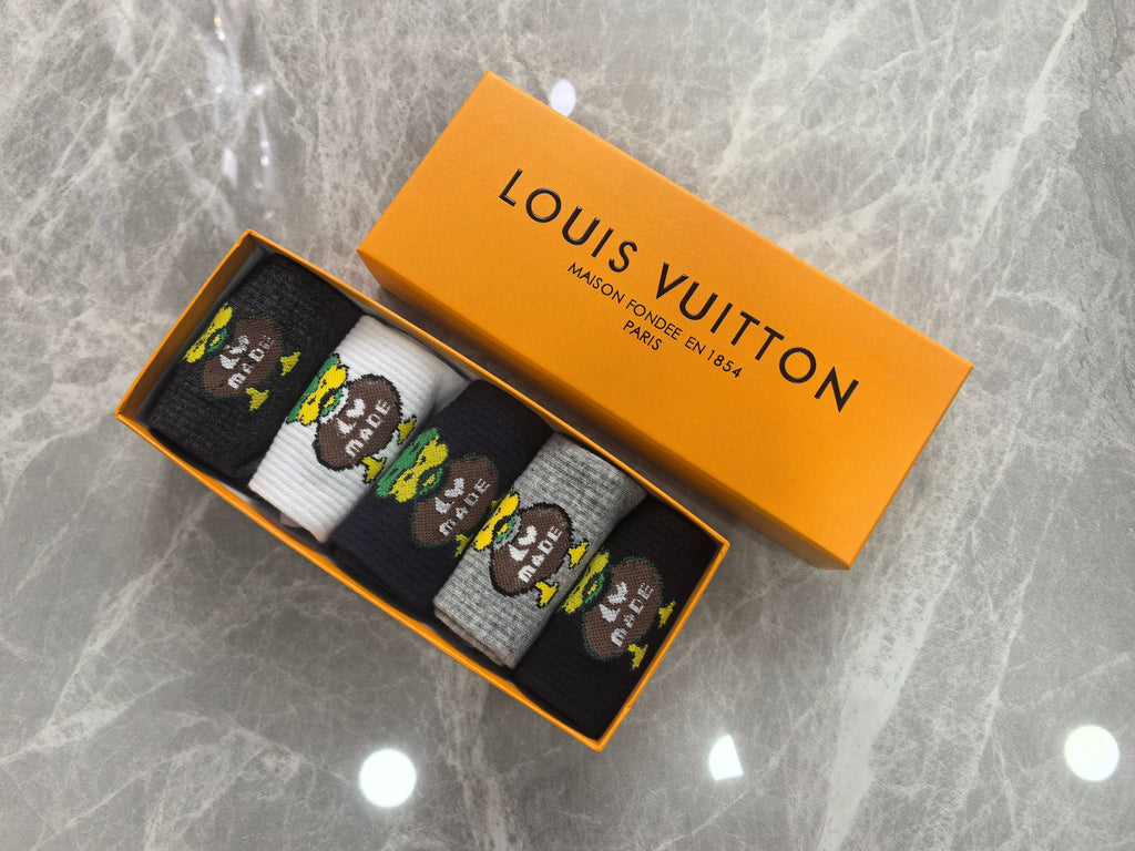 Louis Vuitton colorful character motif crew socks, image 6
