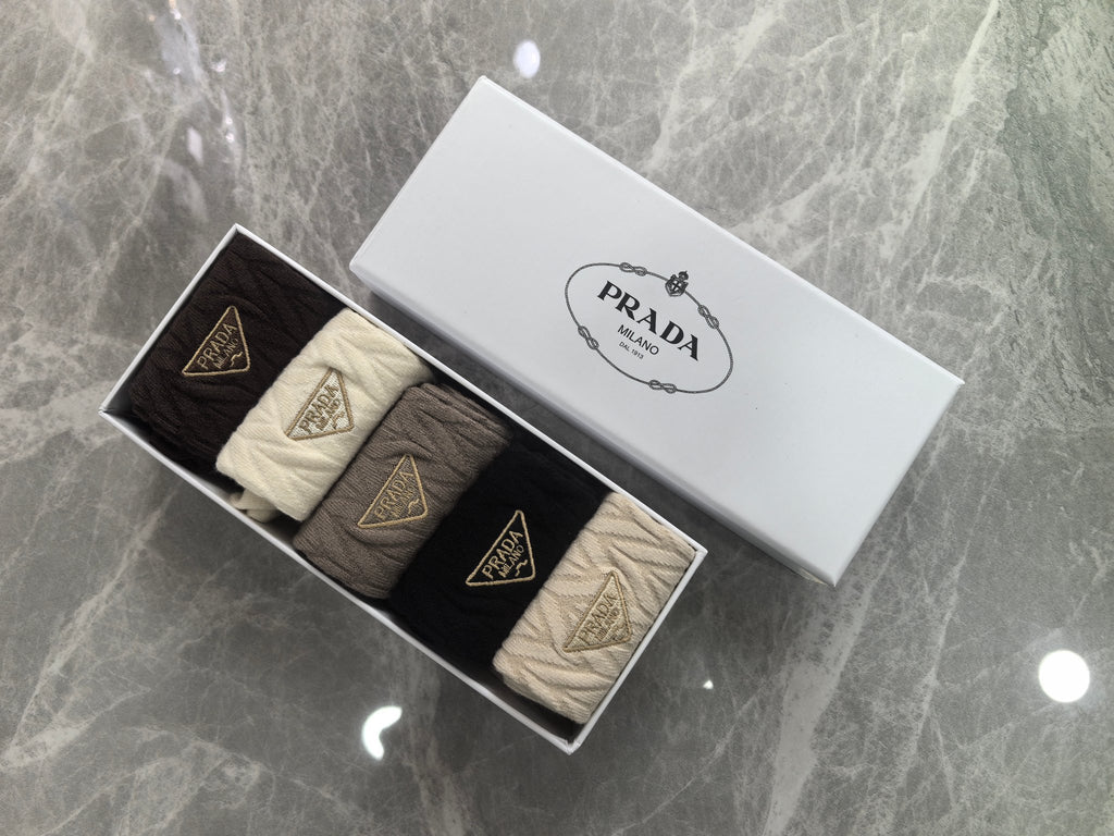 Prada cable knit triangle crew socks - view 1