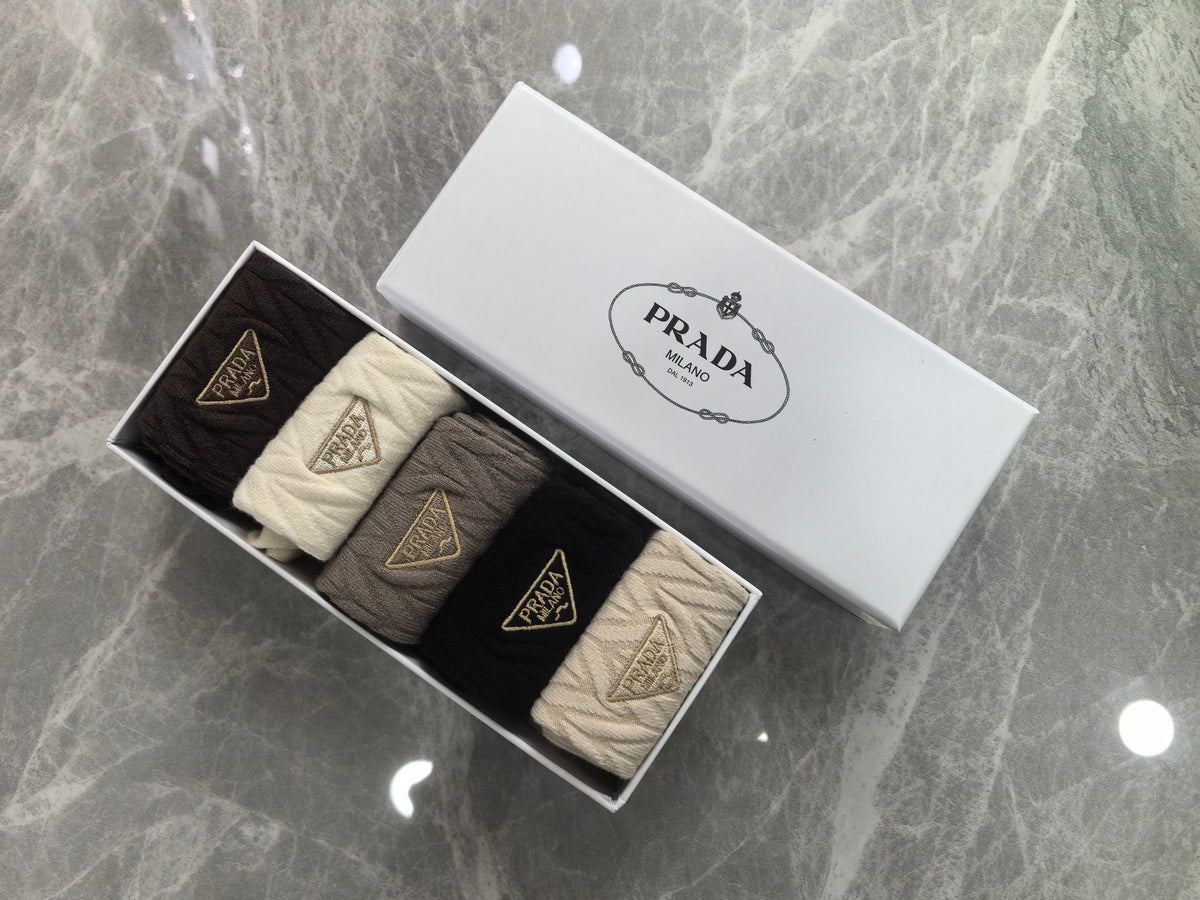 Prada cable knit triangle crew socks - view 1