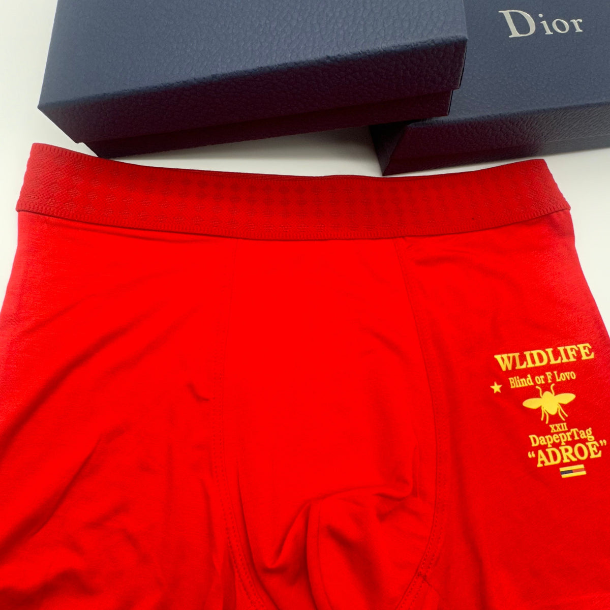 Dior gold bee text motif boxer briefs - view 1