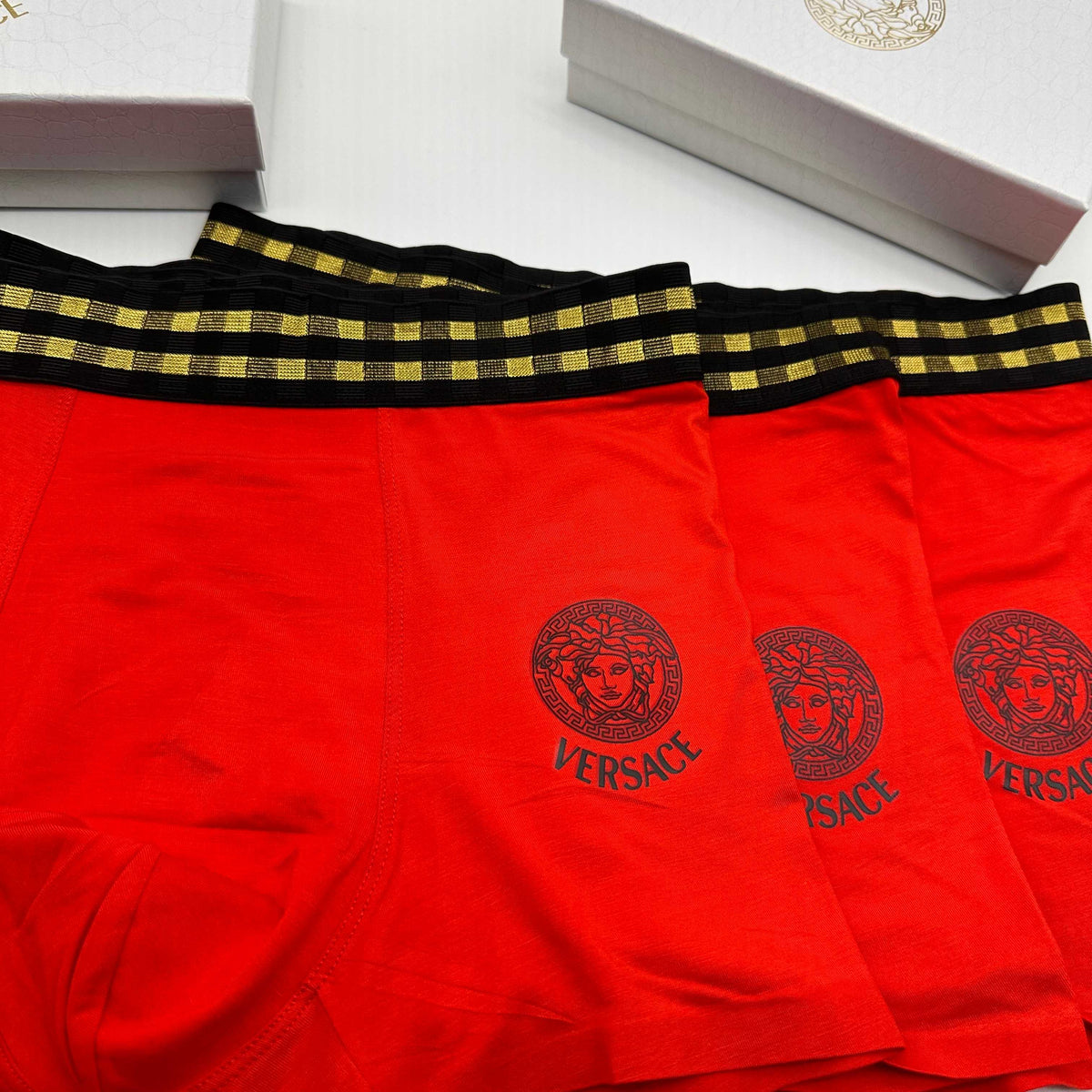 Versace black medusa stripe boxer briefs - view 2