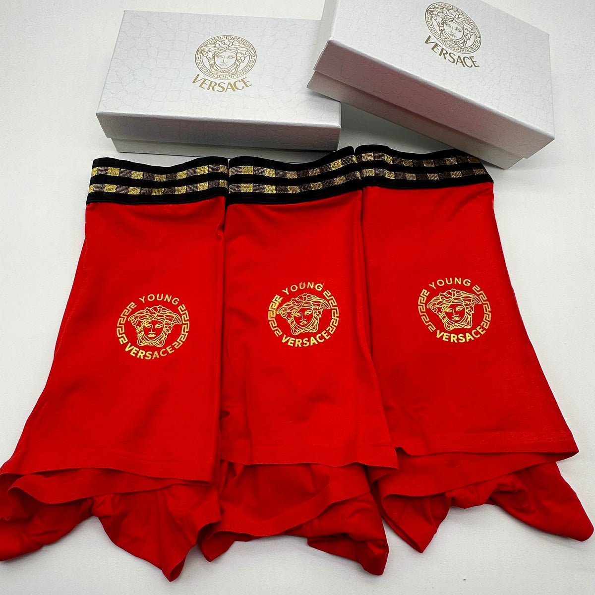 Versace gold stripe waist boxer briefs - view 5