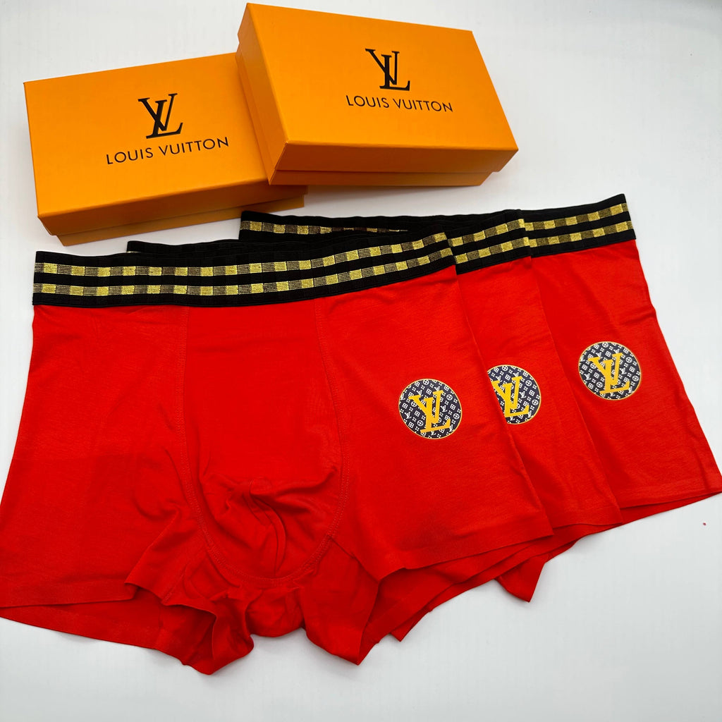 Louis Vuitton red medallion logo trunks, image 1