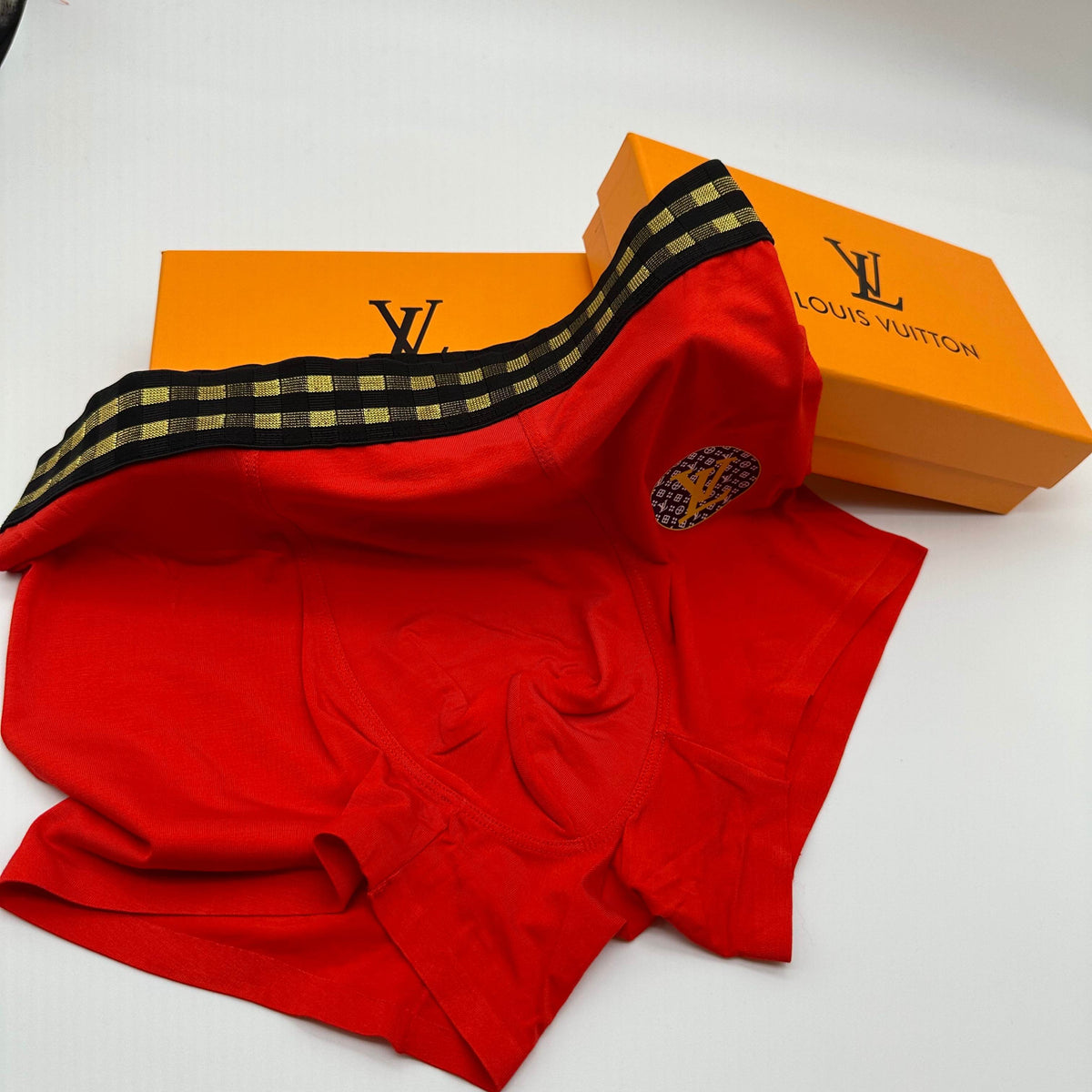 Louis Vuitton red medallion logo trunks, image 6