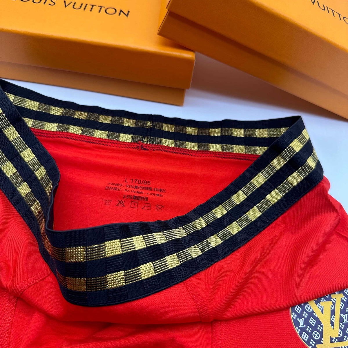 Louis Vuitton red medallion logo trunks, image 5