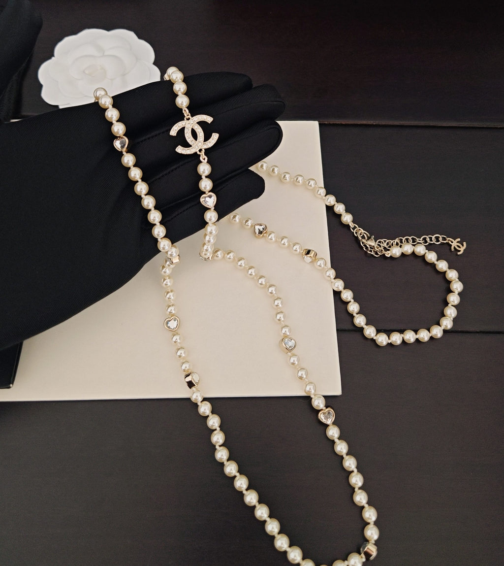 Chanel Pearl Heart Necklace - album image 2