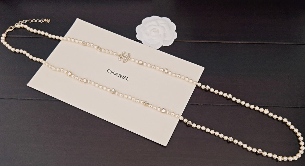 Chanel Pearl Heart Necklace - album image 3