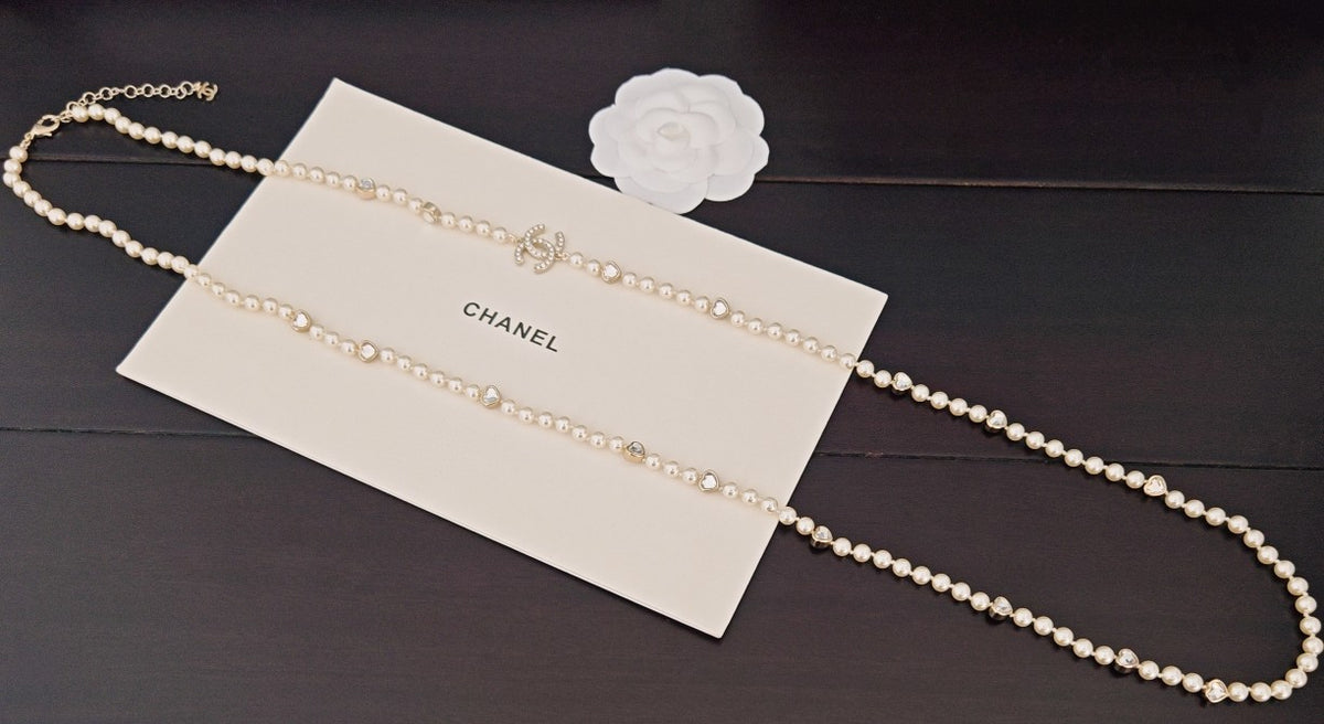 Chanel Pearl Heart Necklace - album image 3