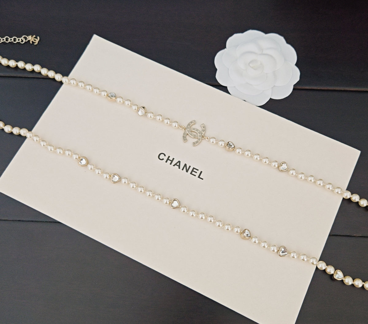 Chanel Pearl Heart Necklace - album image 4