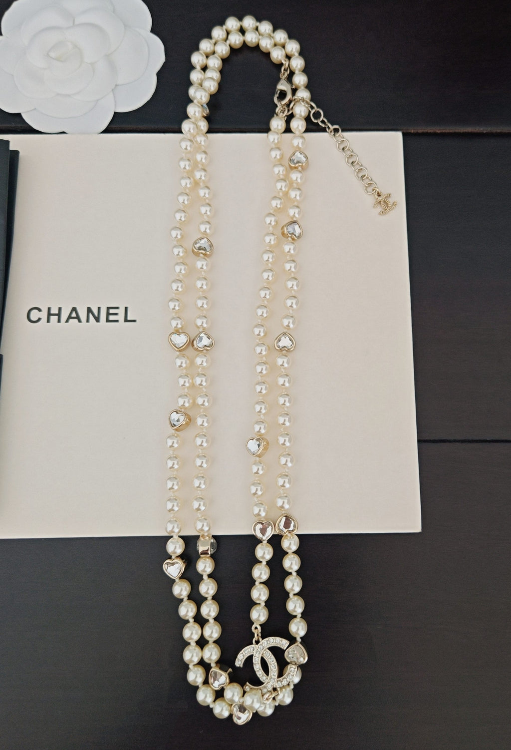 Chanel Pearl Heart Necklace - album image 1