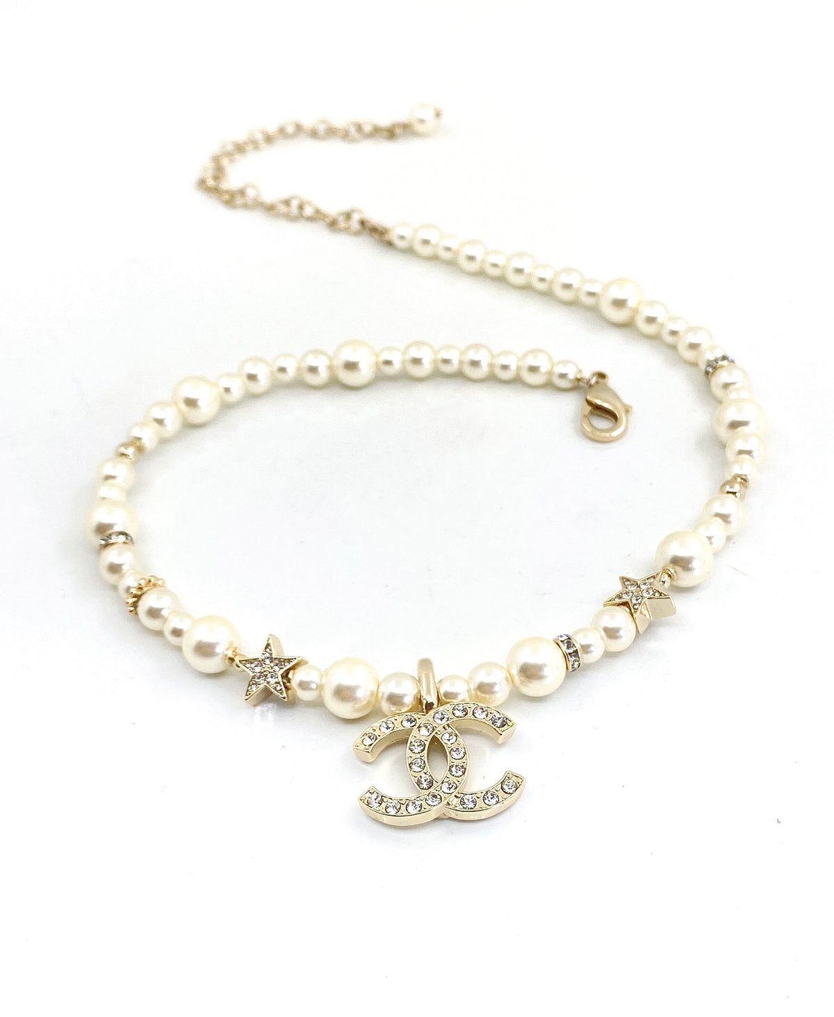 Chanel Gold-Tone Flower Station Necklace - album image 7