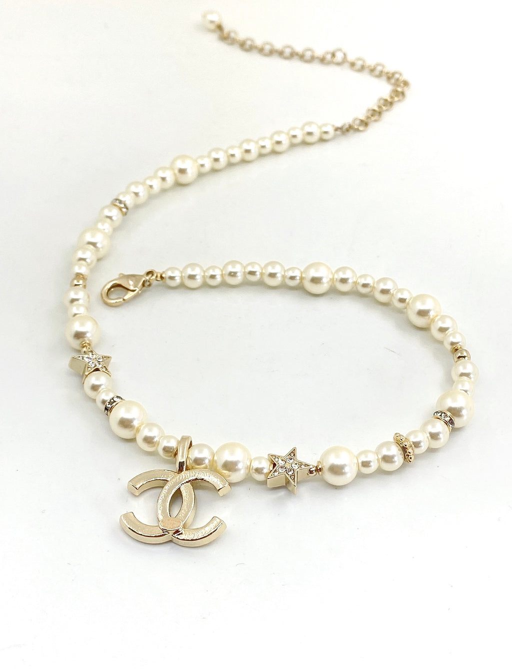 Chanel Gold-Tone Flower Station Necklace - album image 3
