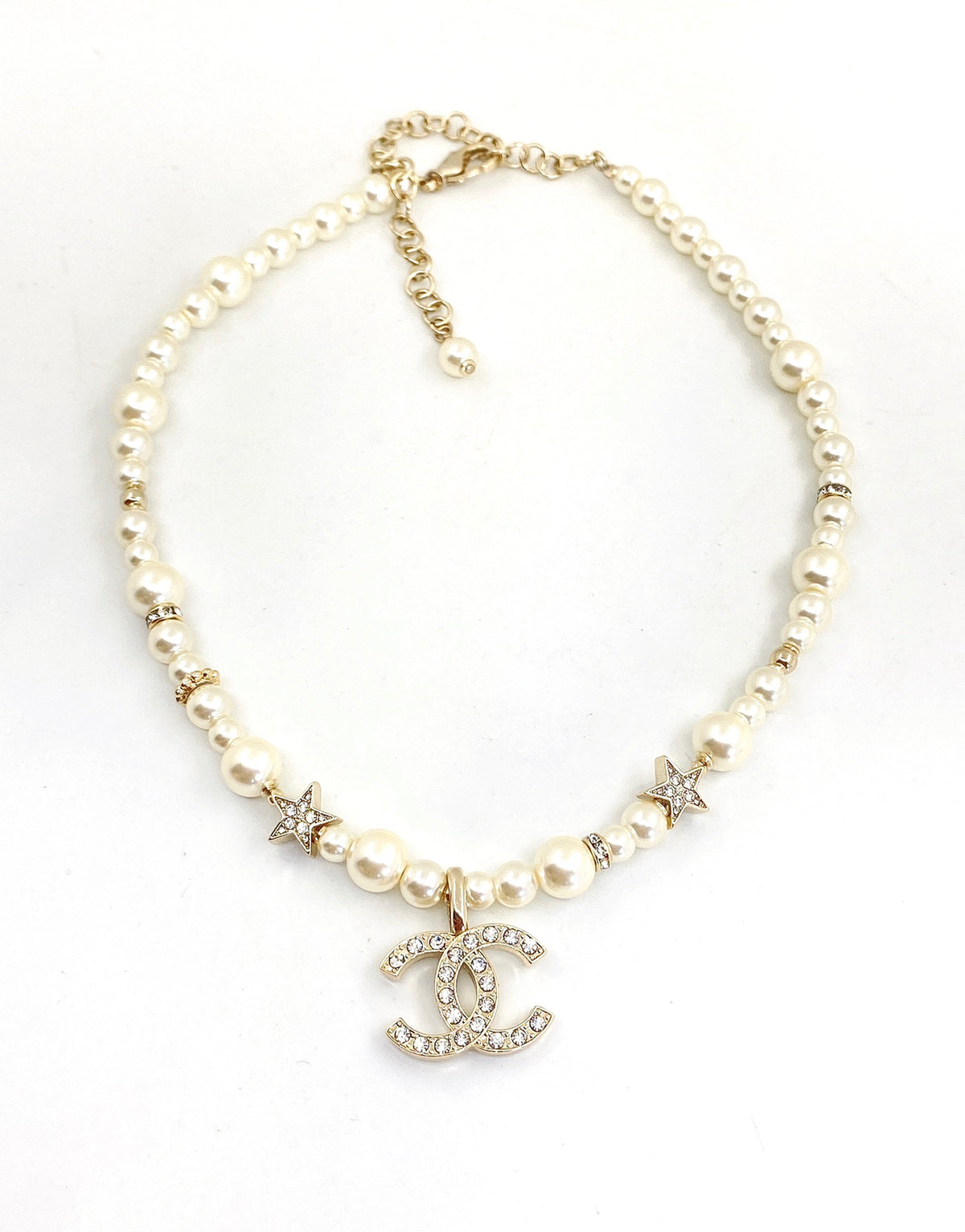 Chanel Gold-Tone Flower Station Necklace - album image 1