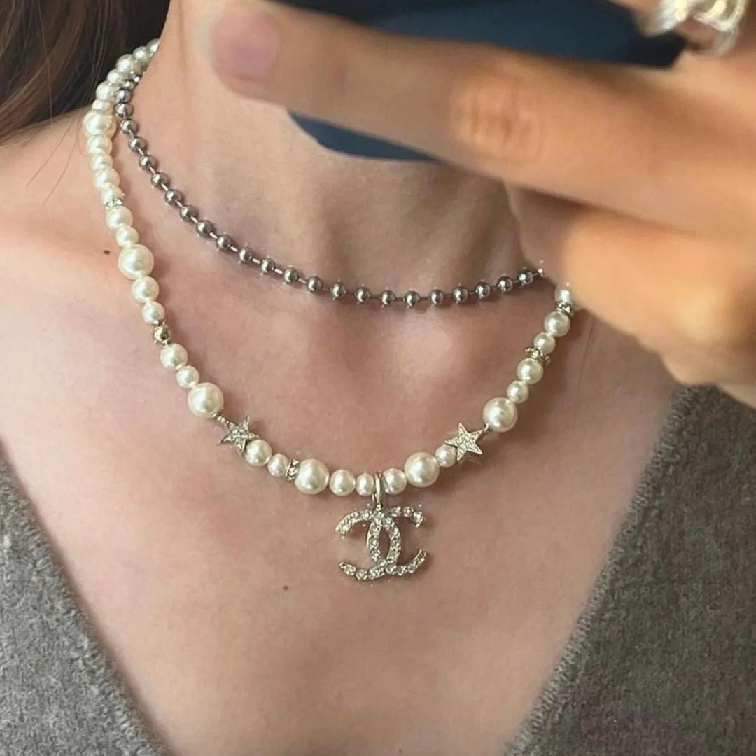 Chanel Gold-Tone Flower Station Necklace - album image 4