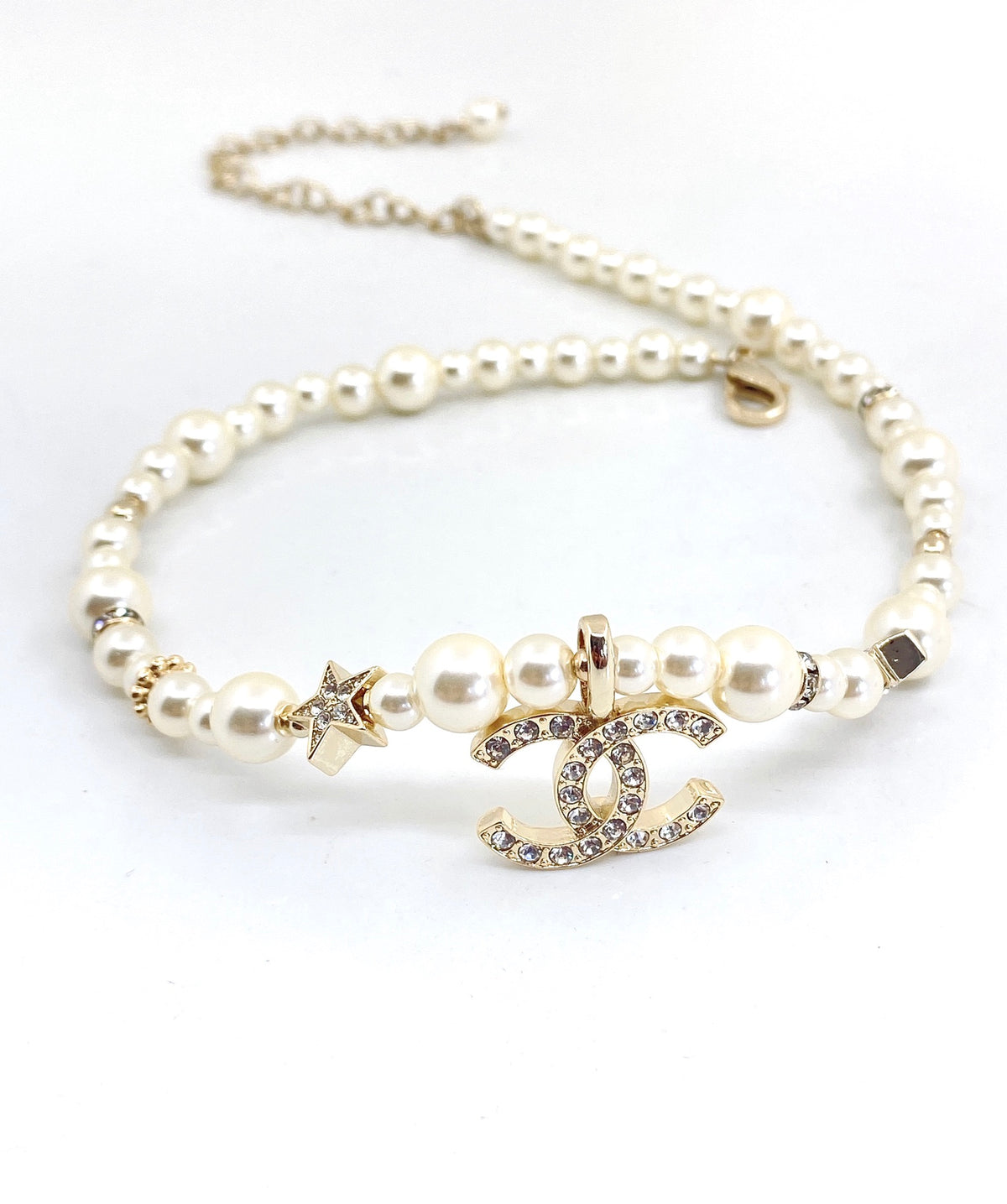 Chanel Gold-Tone Flower Station Necklace - album image 6