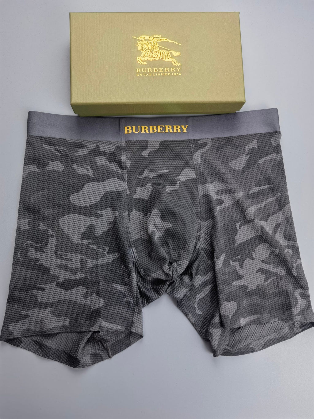 Burberry boxed camouflage gold wordmark boxer briefs - view 3