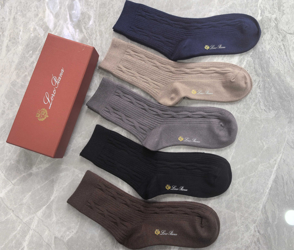 Loro Piana Crest Ribbed Crew Socks - Box of 5 - image 3