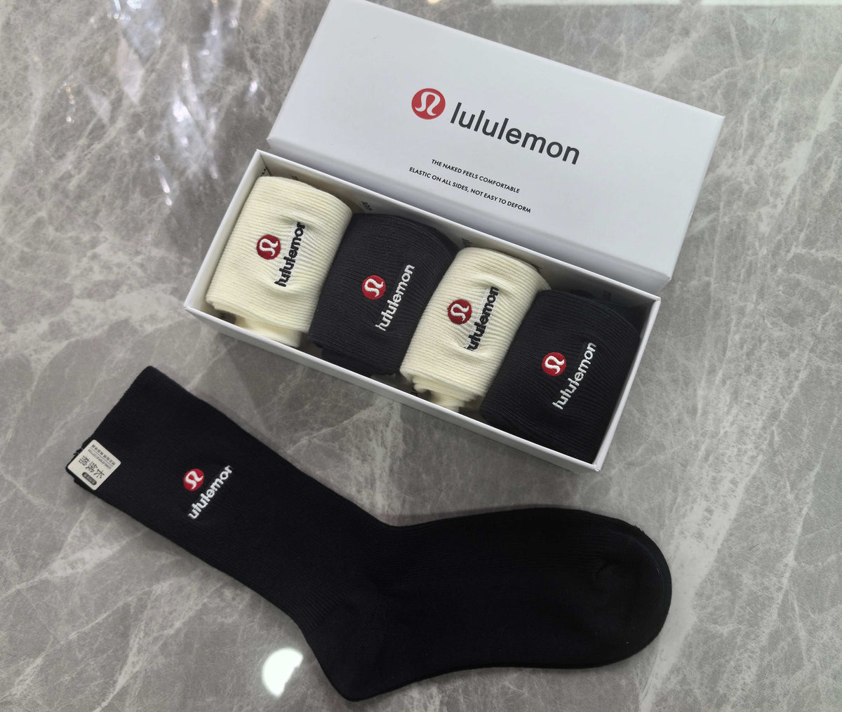Lululemon two tone letter ribbed crew socks - view 2