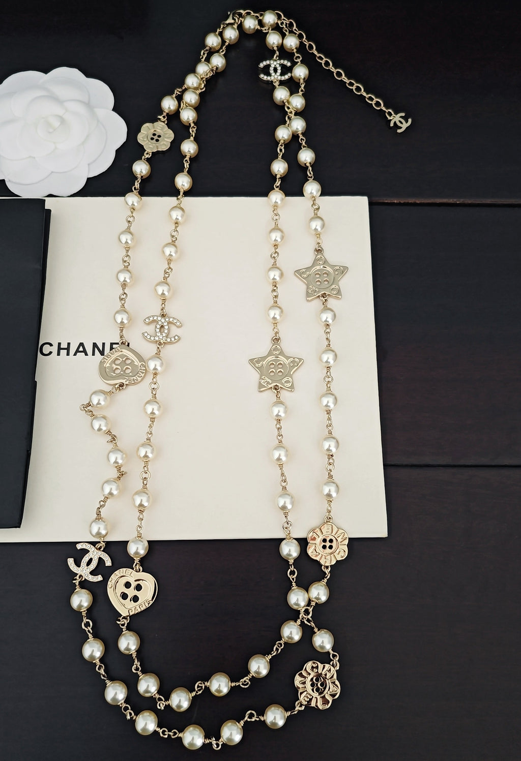 Chanel Button Pearl Necklace - album image 2