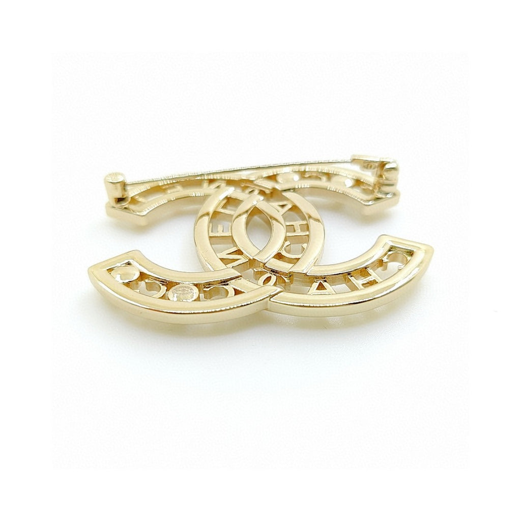 Chanel Pearl Letter Openwork Brooch - album image 3