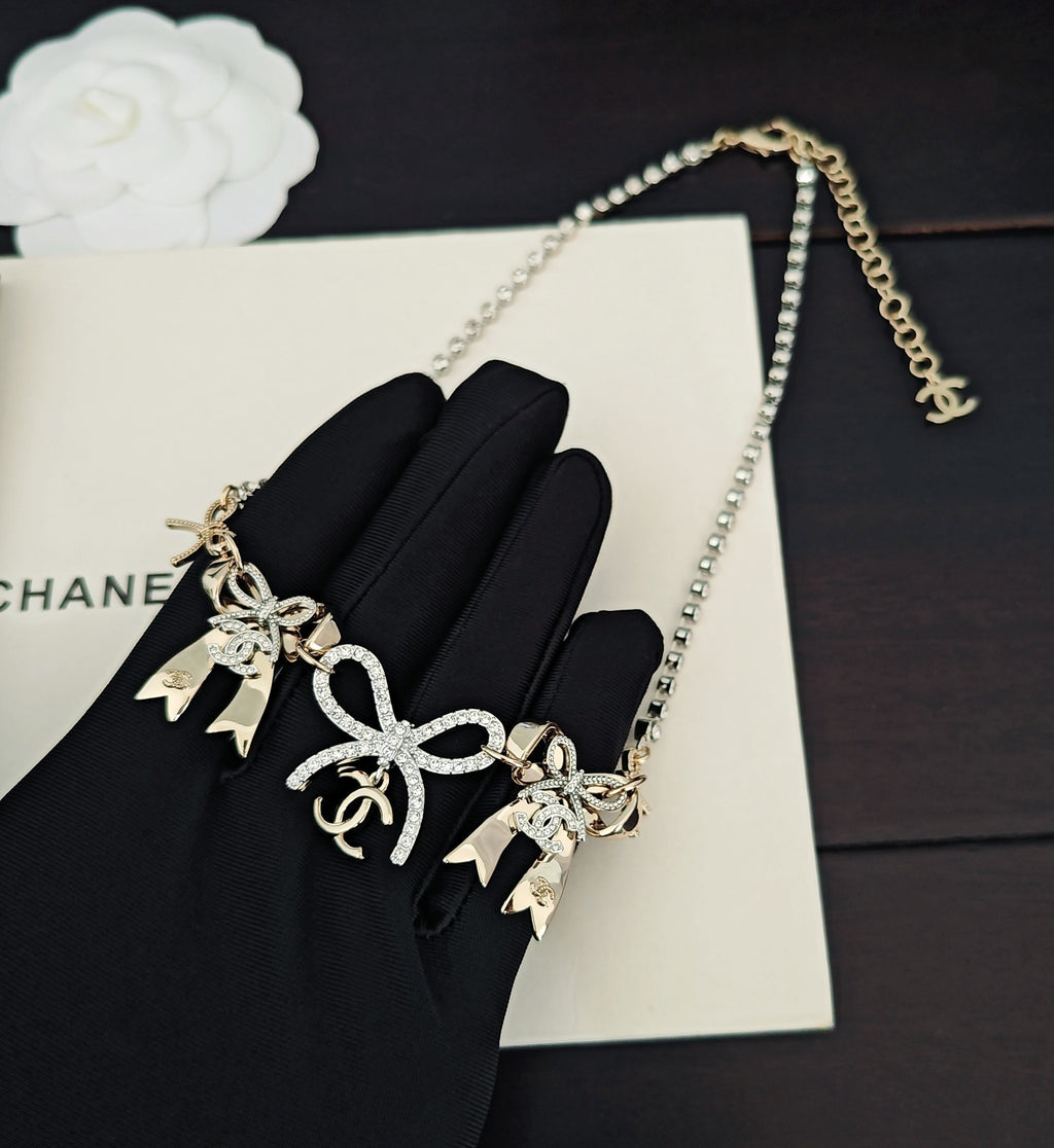 Chanel Bow Butterfly Necklace - album image 3