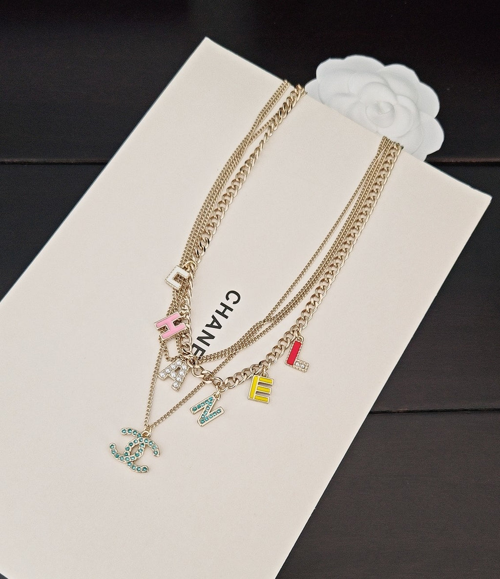 Chanel White Letter Necklace - album image 5