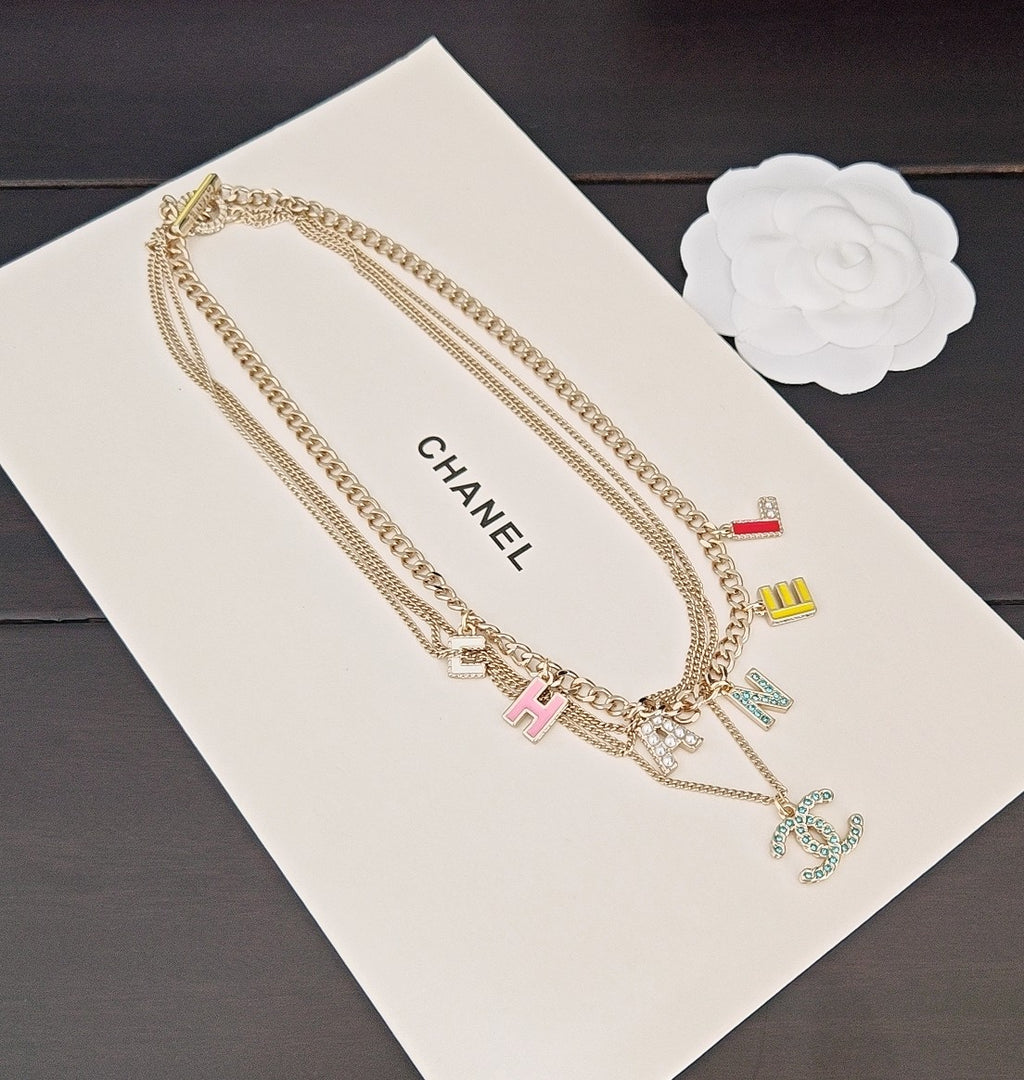 Chanel White Letter Necklace - album image 4