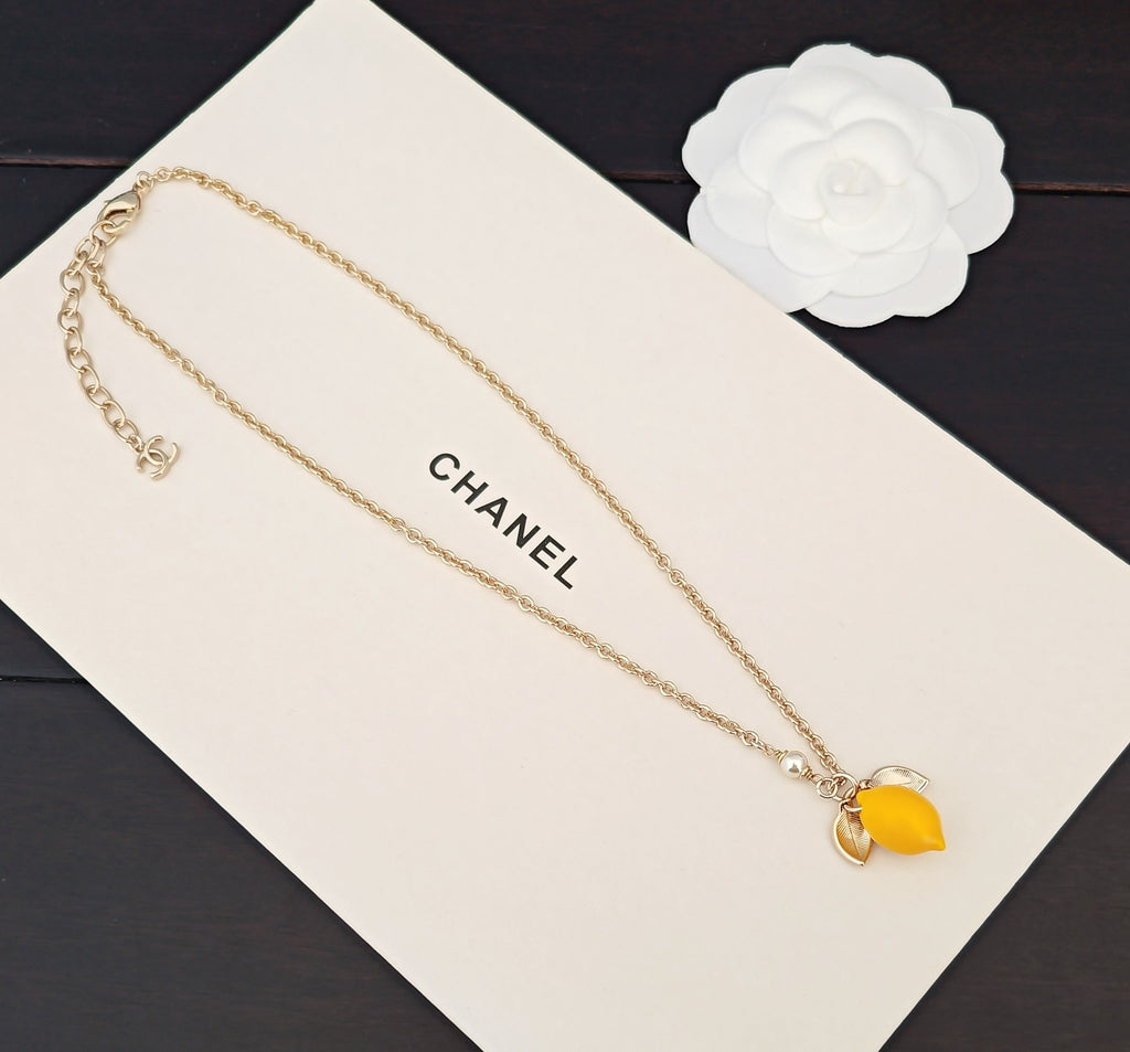 Chanel Yellow Round Pendant Necklace - album image 6