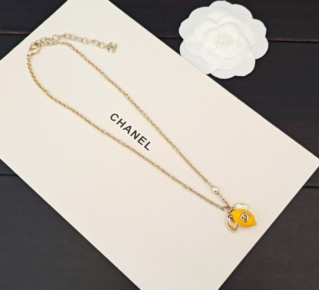 Chanel Yellow Round Pendant Necklace - album image 5