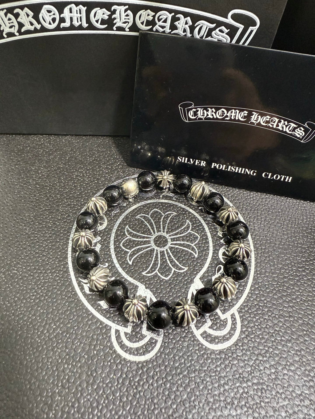 Chrome Hearts Black Bead Multi-Spacer Bracelet - album image 2