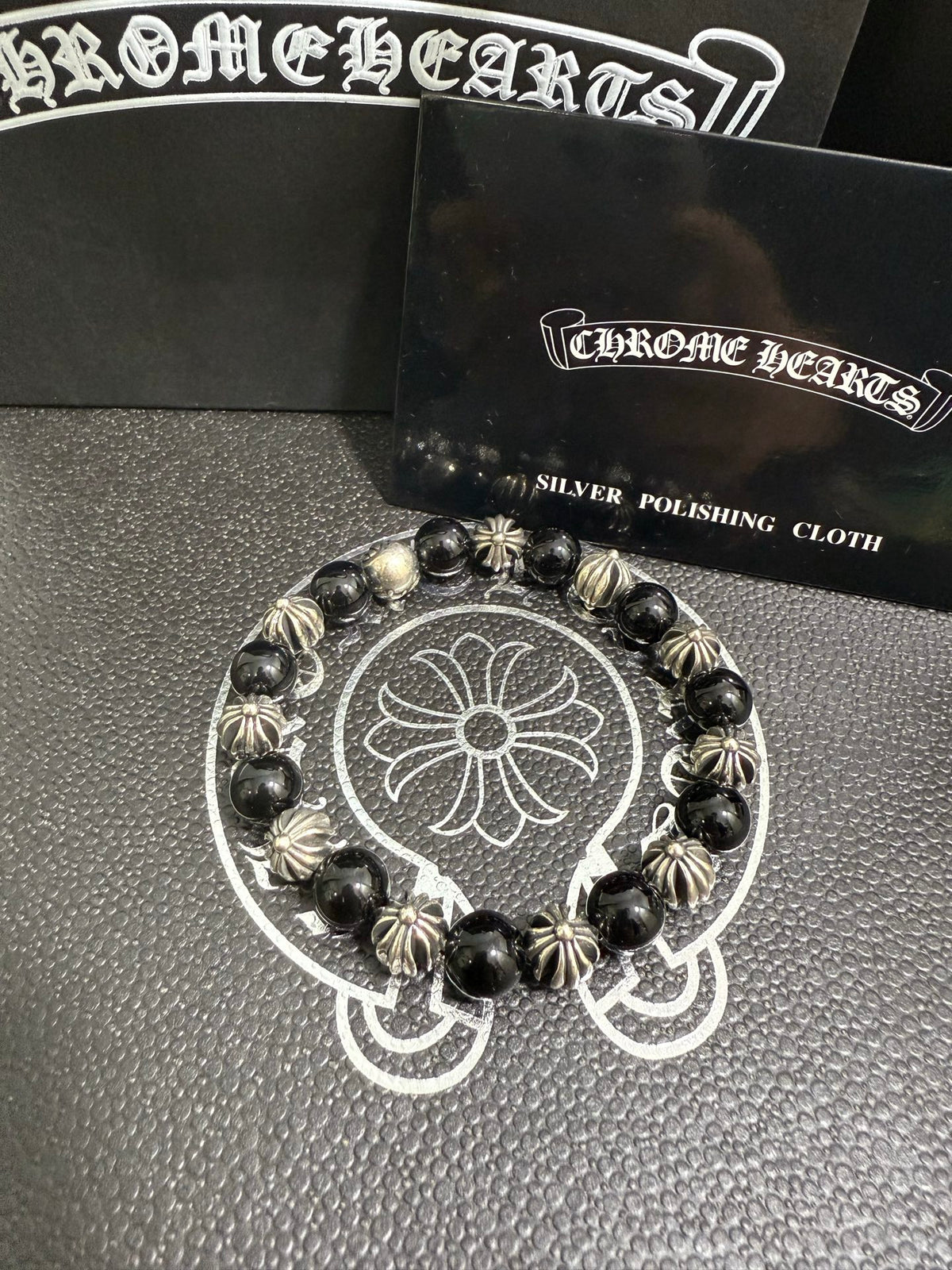 Chrome Hearts Black Bead Multi-Spacer Bracelet - album image 2