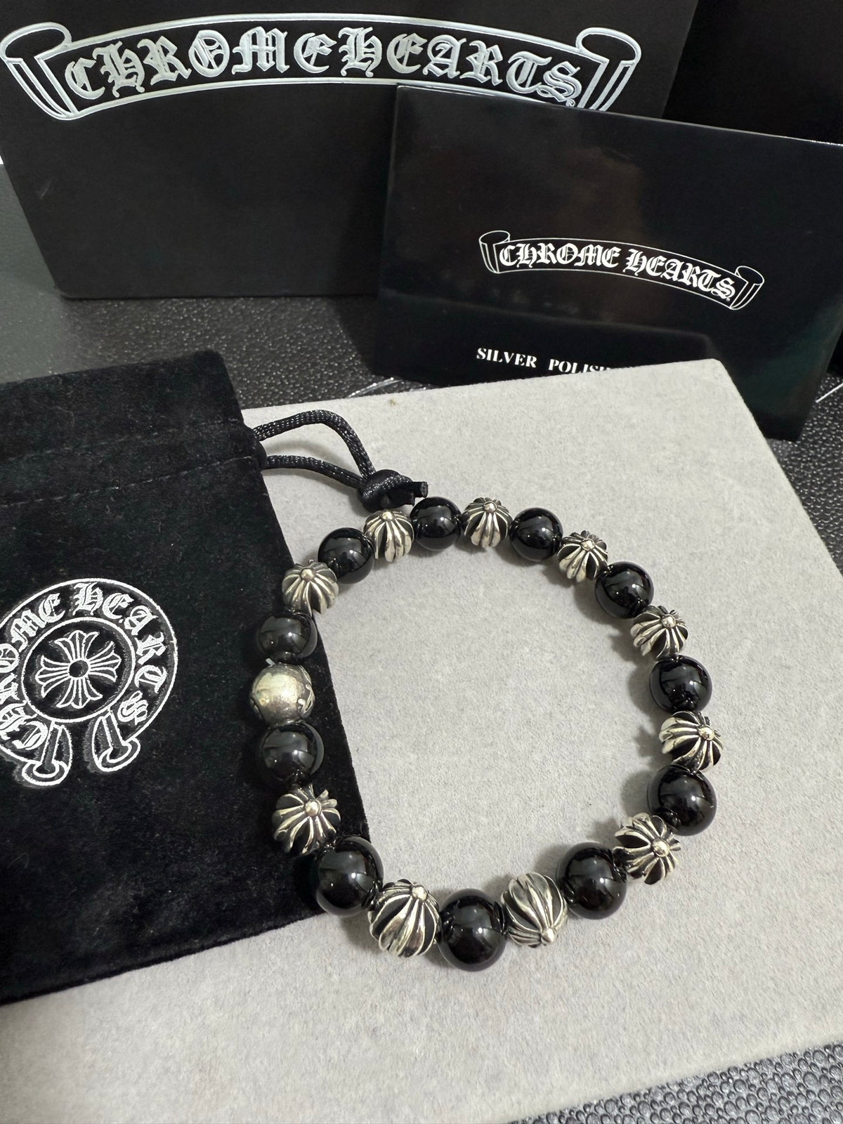 Chrome Hearts Black Bead Multi-Spacer Bracelet - album image 4