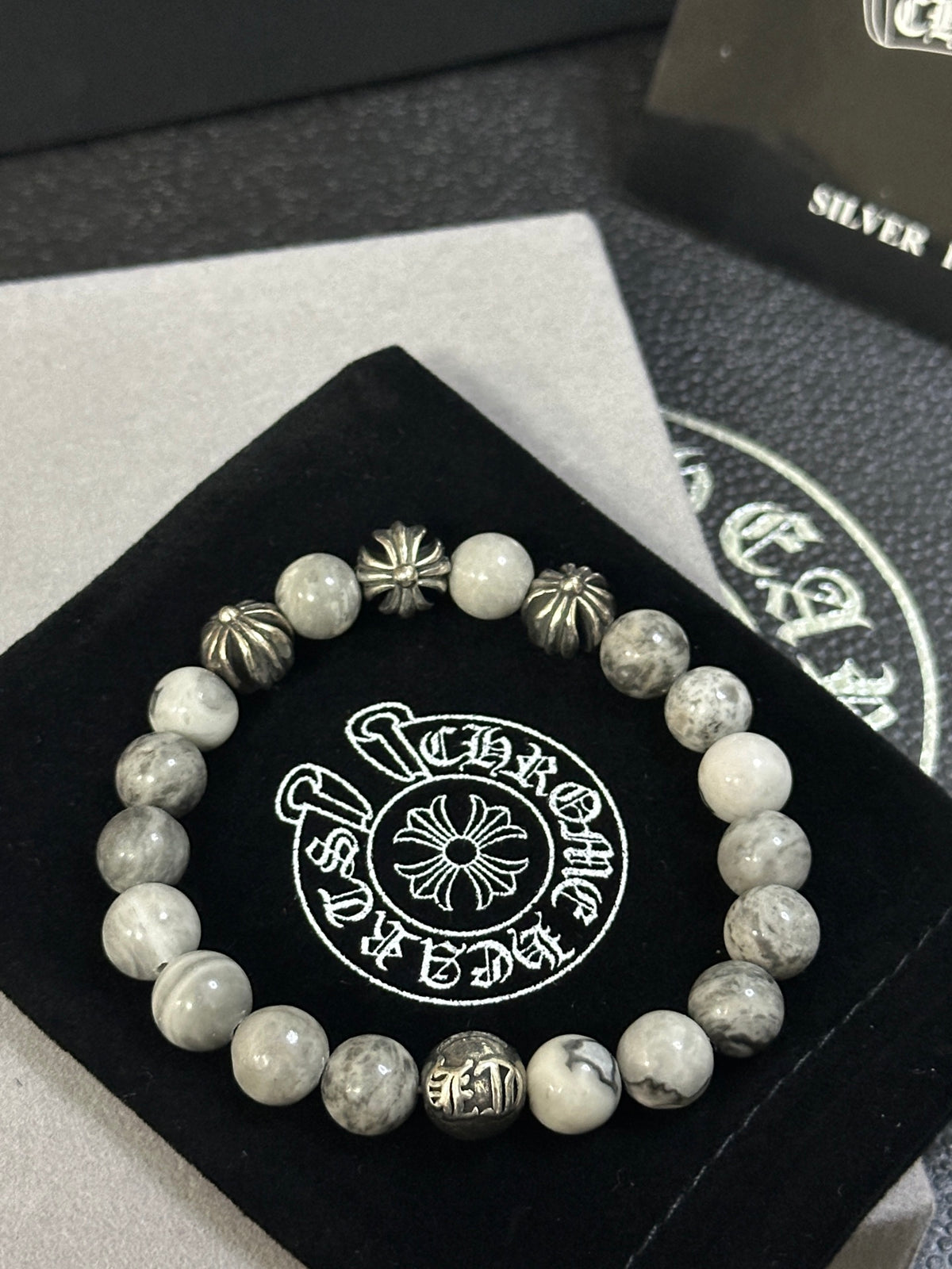 Chrome Hearts Pale Bead Engraved Round Spacer Bracelet - album image 1
