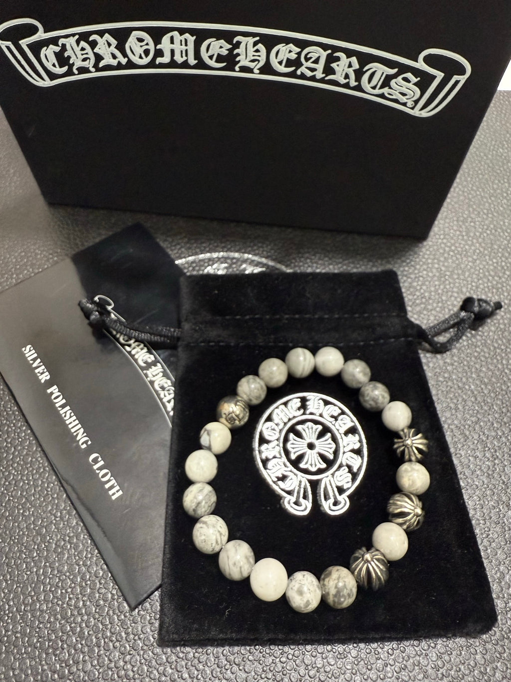 Chrome Hearts Pale Bead Engraved Round Spacer Bracelet - album image 6