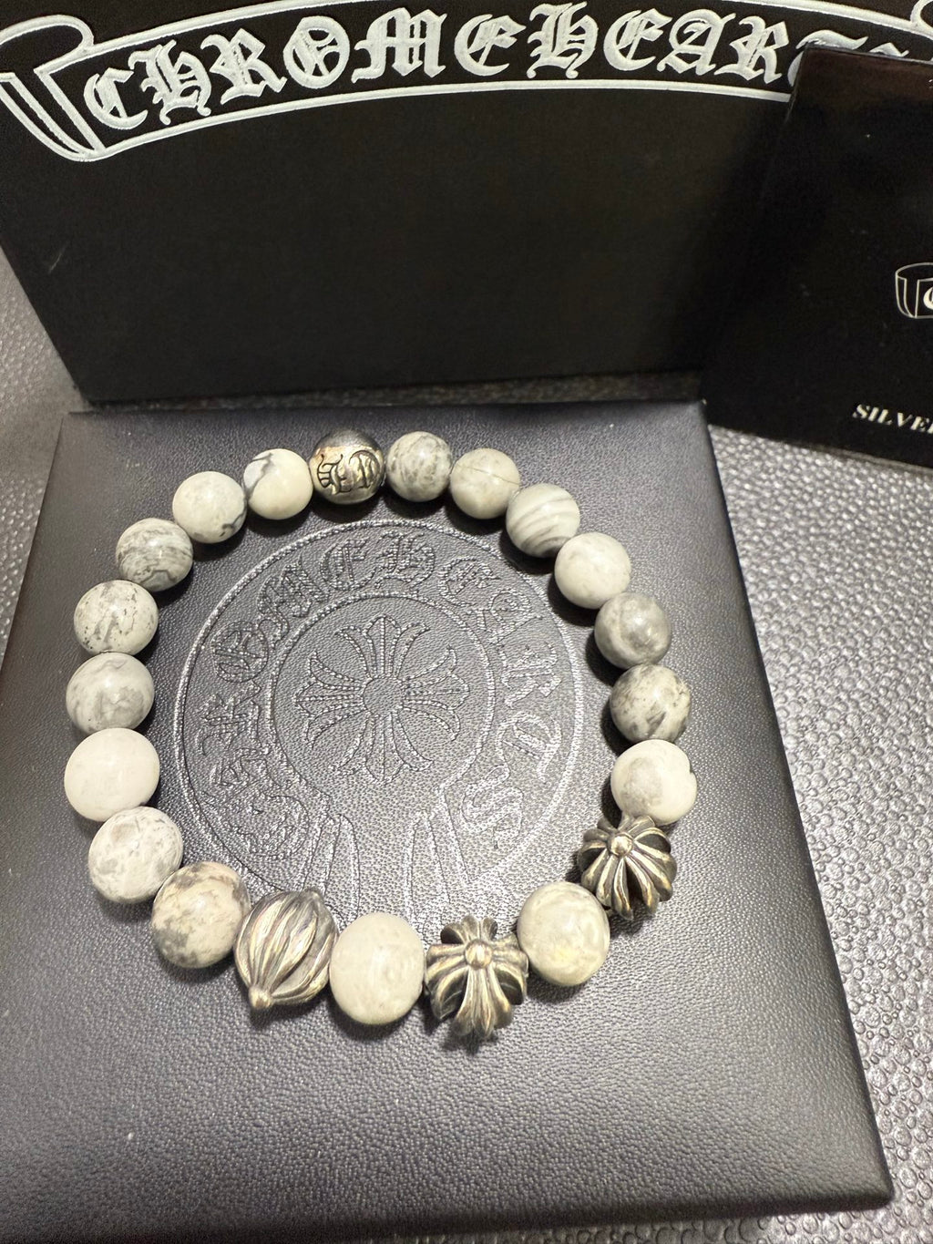 Chrome Hearts Pale Bead Engraved Round Spacer Bracelet - album image 4