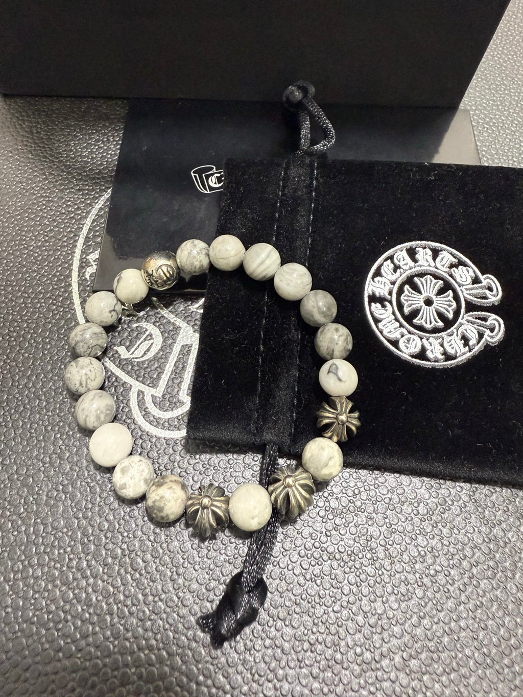 Chrome Hearts Pale Bead Engraved Round Spacer Bracelet - album image 5