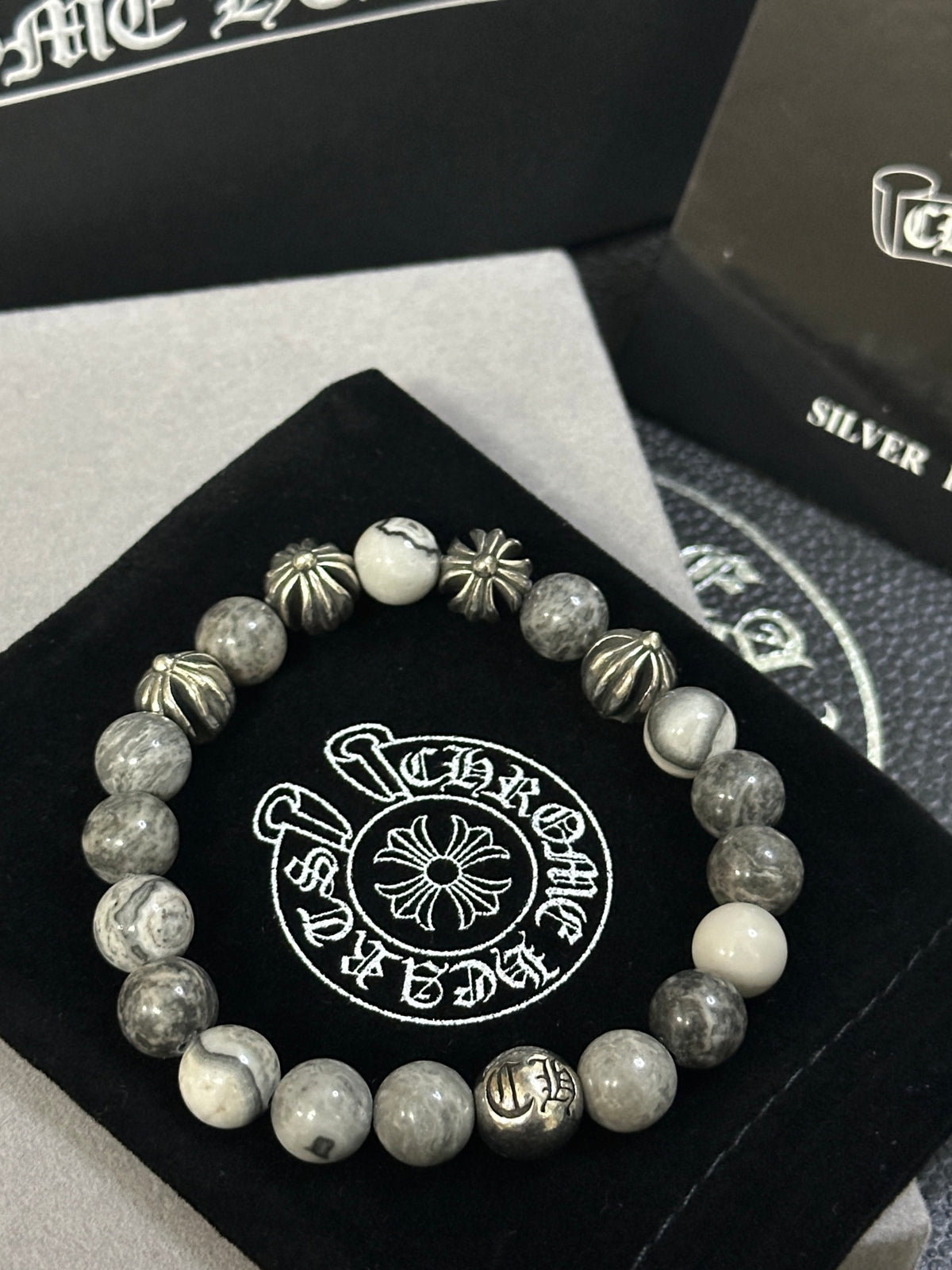 Chrome Hearts Pale Small Bead Round Charm Bracelet - album image 4
