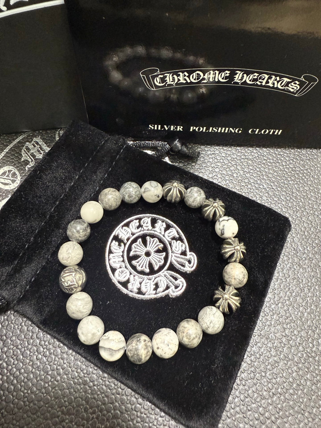 Chrome Hearts Pale Small Bead Round Charm Bracelet - album image 2