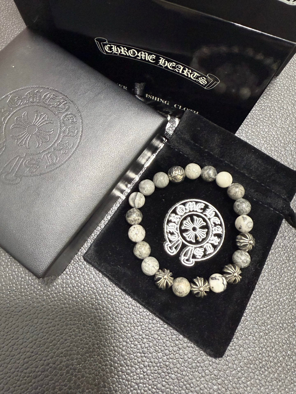 Chrome Hearts Pale Small Bead Round Charm Bracelet - album image 1