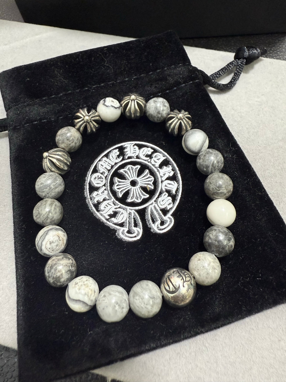 Chrome Hearts Pale Small Bead Round Charm Bracelet - album image 5