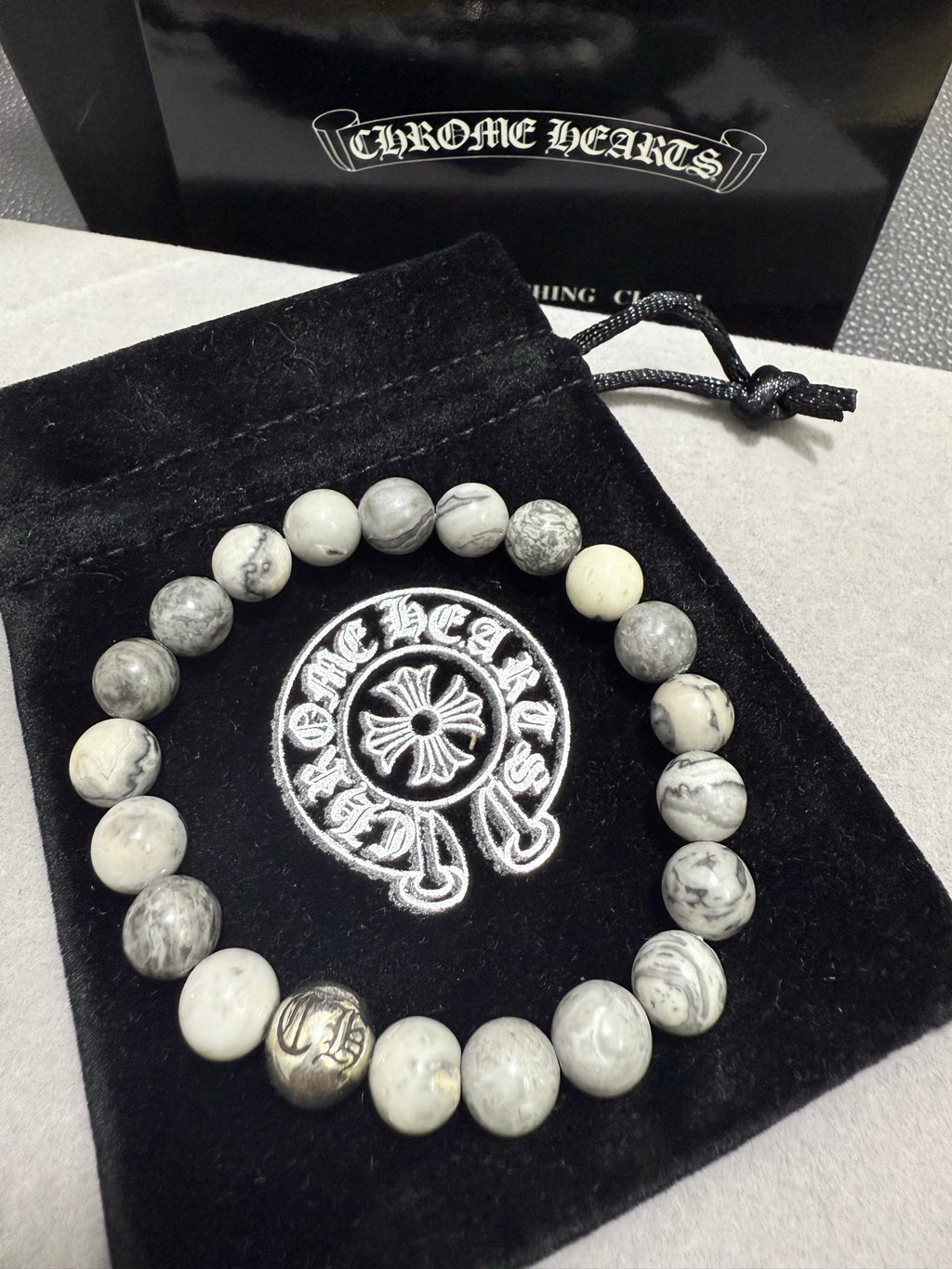 Chrome Hearts Pale Bead Center Accent Bracelet - album image 5