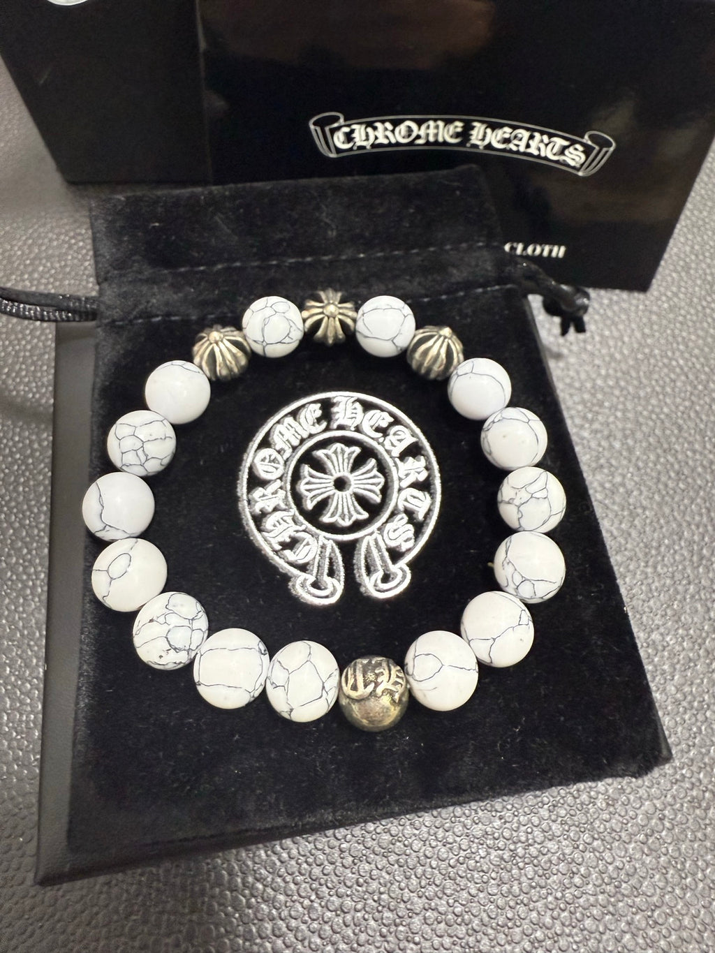 Chrome Hearts Grey Swirl Large Bead Bracelet - album image 6