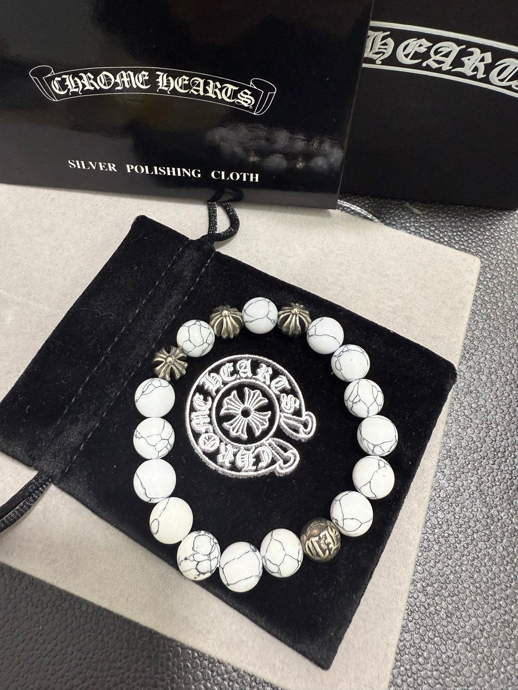 Chrome Hearts Grey Swirl Large Bead Bracelet - album image 2